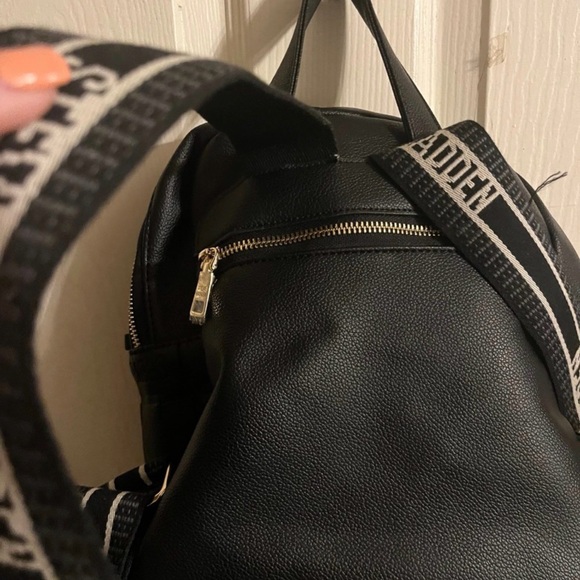 Steve Madden Embossed Black Backpack - Picture 3 of 4